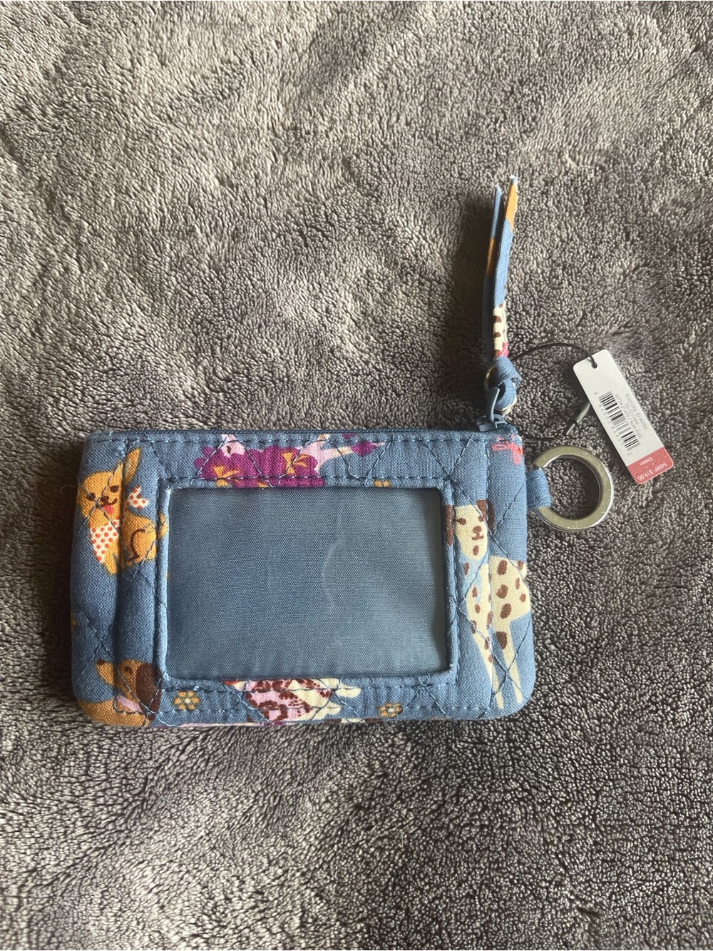 Vera Bradley Quilted cotton zipper pouch bark in the park